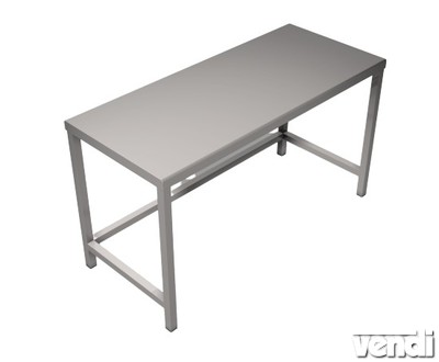 Előkészítő asztal rozsdamentes acélból, 2300x600x850mm